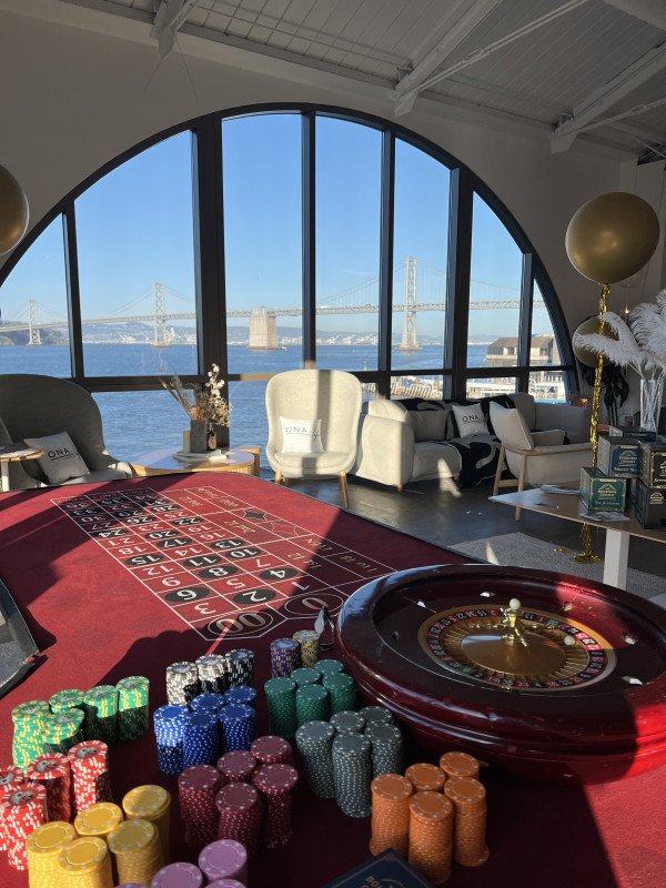Casino night at Shack15 in San Francisco, California