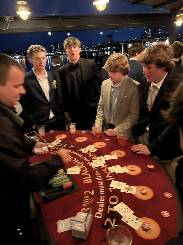 Casino night at Lake Chalet Seafood Bar and Grill in Oakland, California