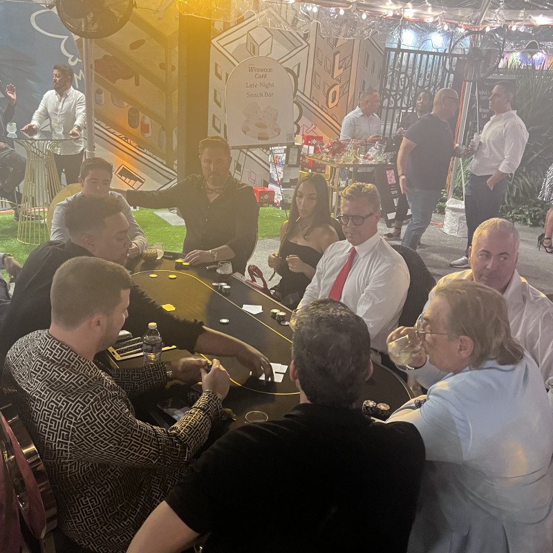 Casino night at Wynwood Walls in Miami, Florida