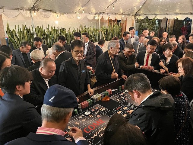 Casino night at Venue by Three Petals in Huntington Beach, California