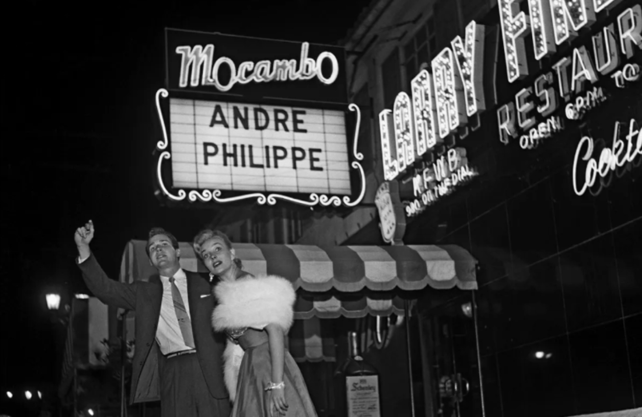 celebrities on the los angeles sunset strip in the 1940s