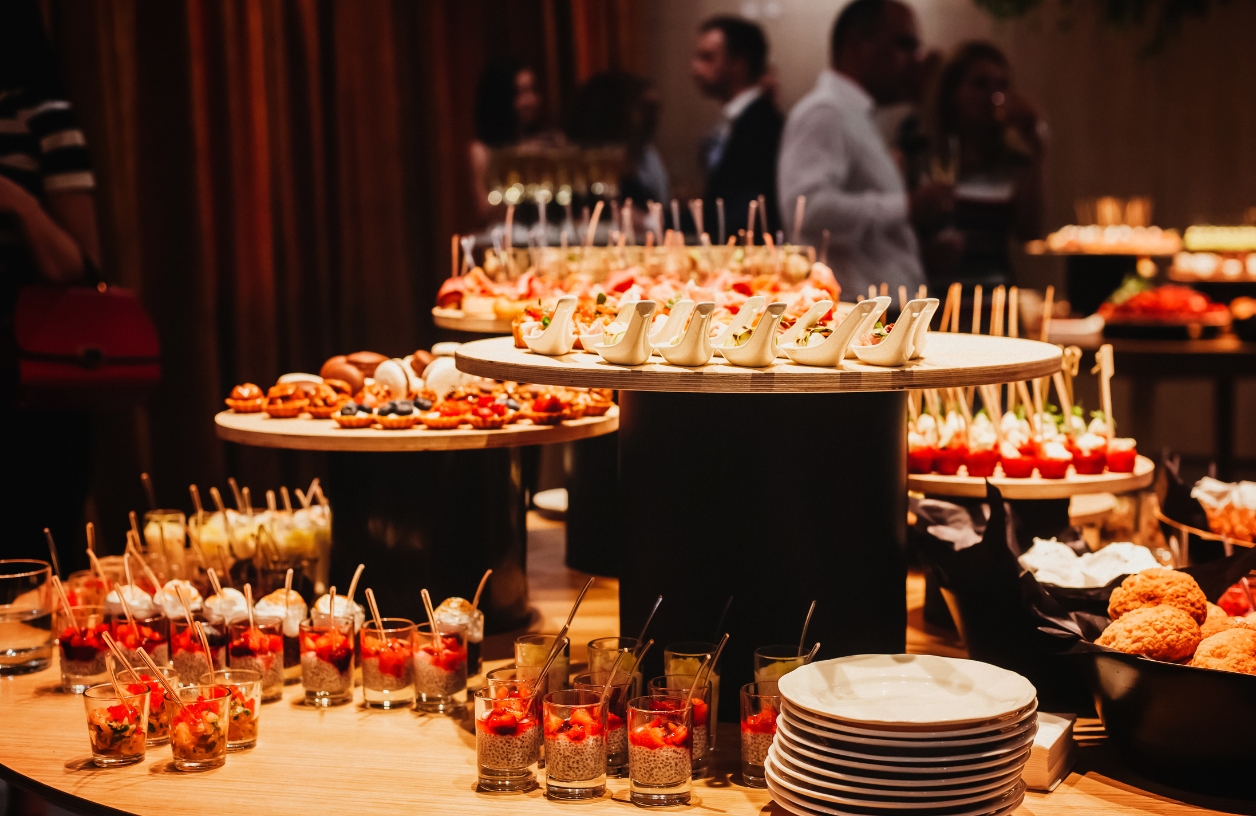 finger foods at a casino party