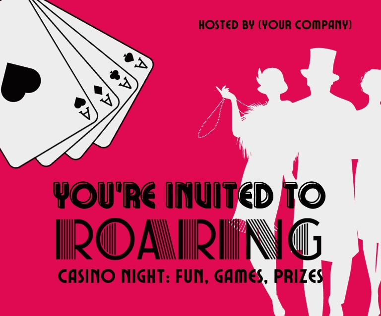 casino night company party invitation example