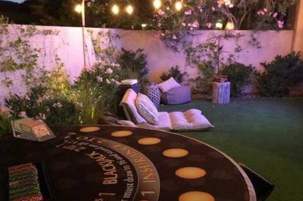 beautiful backyard casino party on a budget