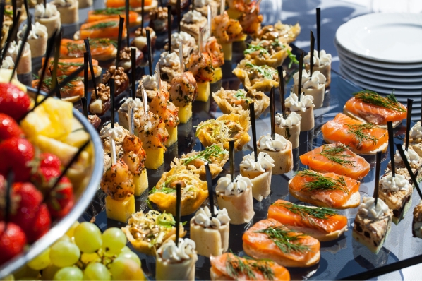 ideal catering finger foods for a casino party