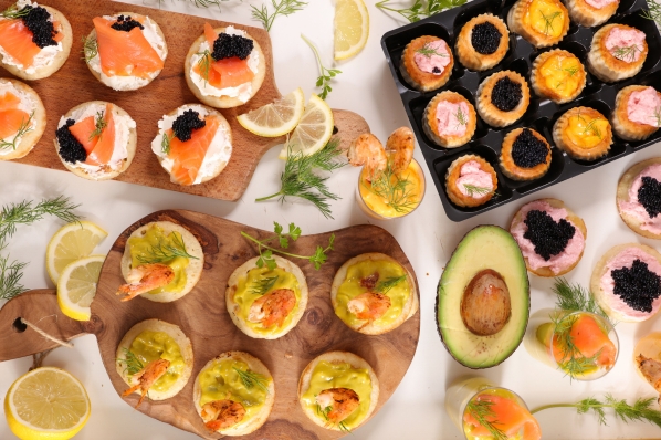 ideal catering finger foods for a casino party